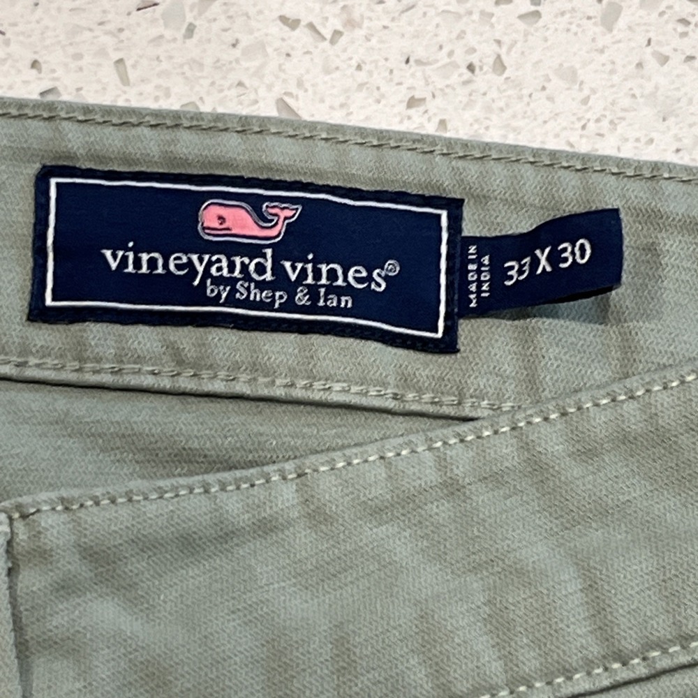 Vineyard Vines Mens 5 pocket pants 33x30 Green Stretch Casual Jeans - Picture 2 of 8